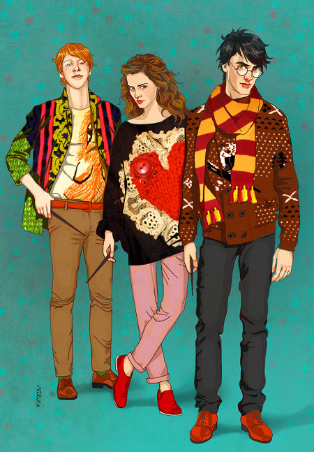 harry potter cast. Harry Potter cast are hipsters