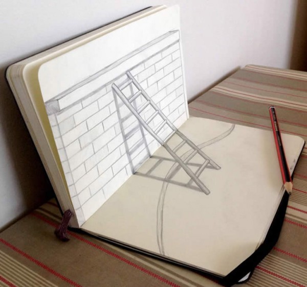 Darren Frisina's perspective ladder sketch Darren Frisina's perspective ladder sketch