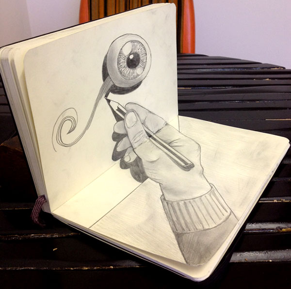 Eyeball perspective drawing Eyeball perspective drawing