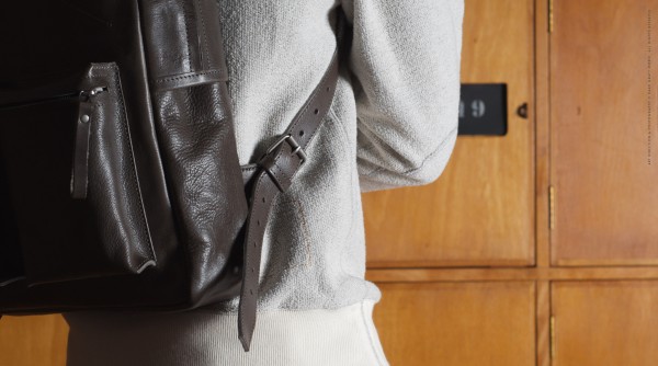 hand graft Leather Rucksack Backpack