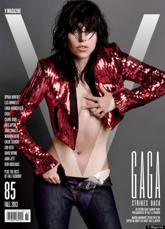 Lady Gaga topless cover for V Magazine #85