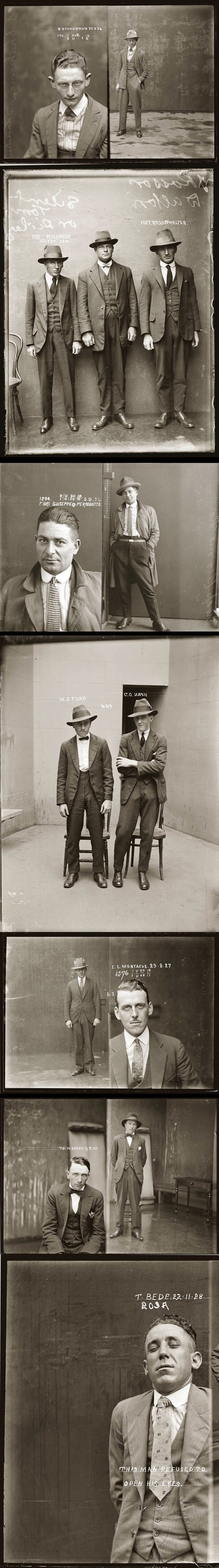 1920s Candid Police Mugshots