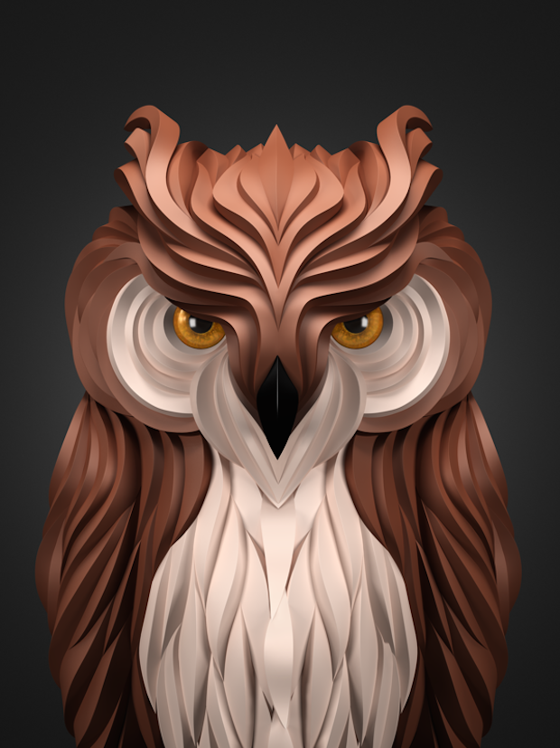 Owl from Maxim Shkret's Predators Series
