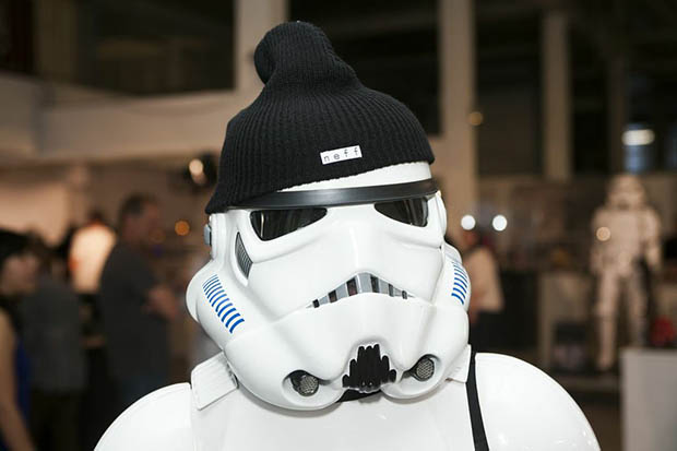 stormtrooper with neff beanie on