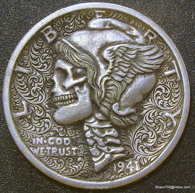 Hermes Skull Hobo Nickel
