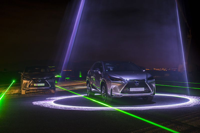 will.i.am and Lexus create laser and sound spectacular on epic street stave #NXontrack n2