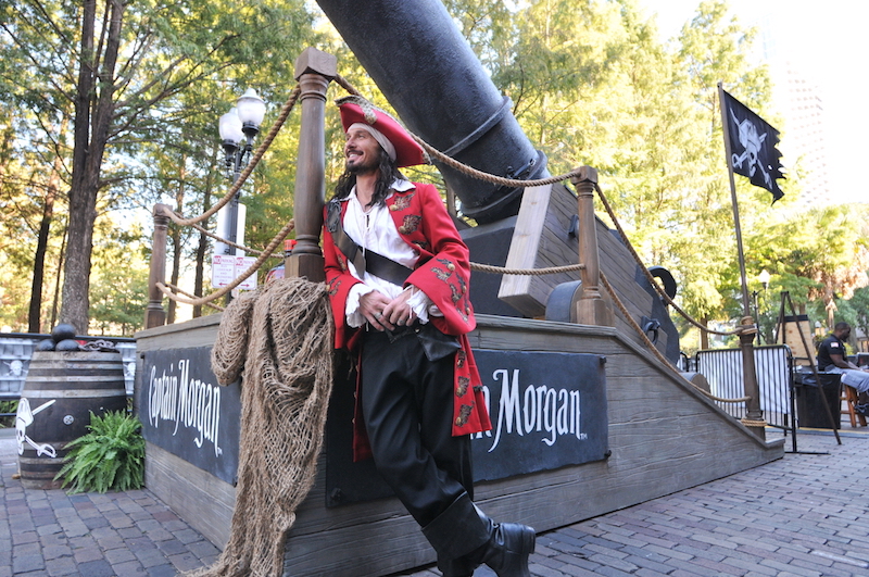 Captain Morgan with a cannon