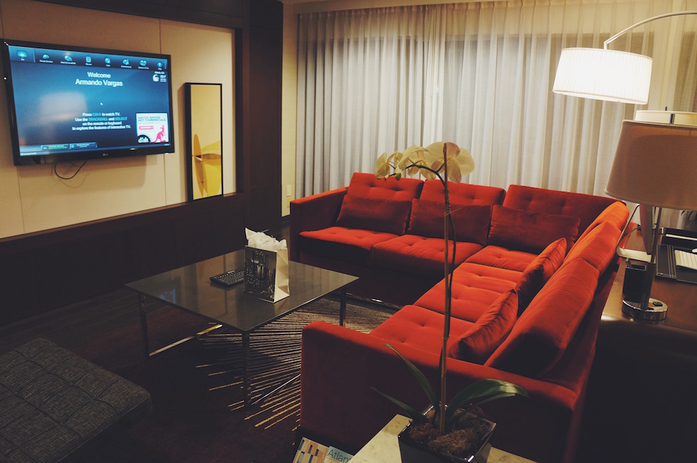 'Premium Suite' living room at Hyatt Regency #GetCarded
