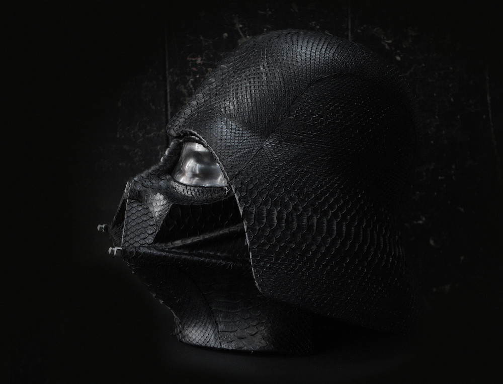 Python Skin Covered Darth Vader Helmet