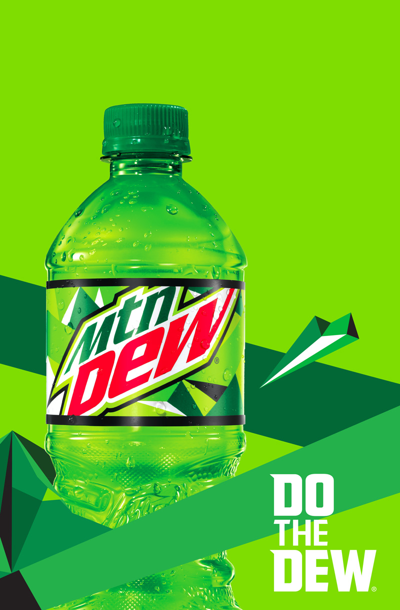 New Mountain Dew 20 oz Bottle - "Do the DEW"