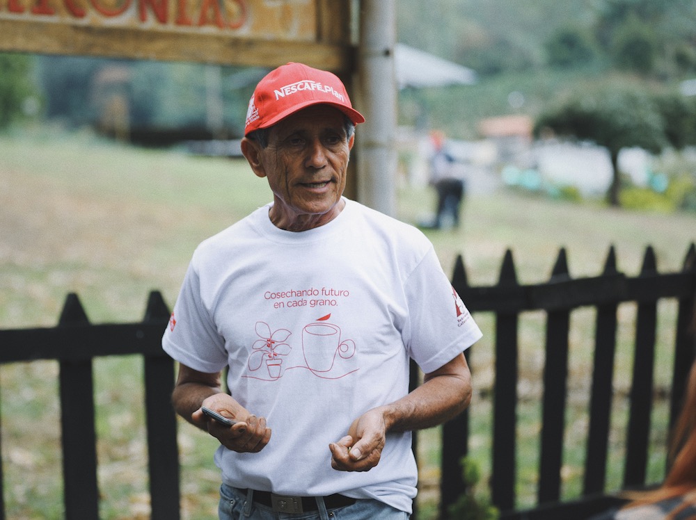 Nescafé Colombian coffee farmer