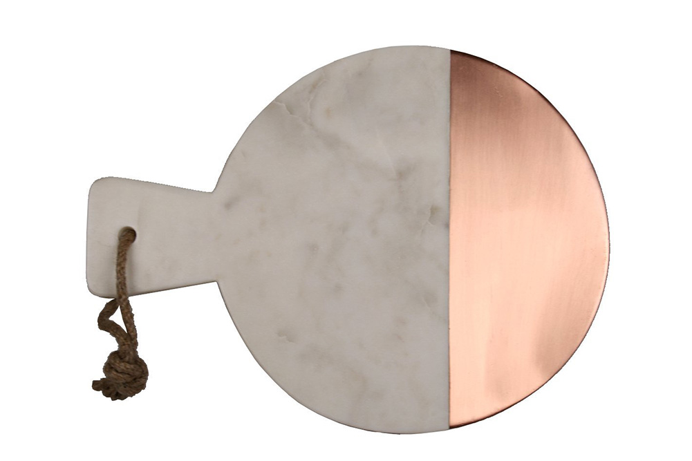 Marble Serving Board with Copper Strip