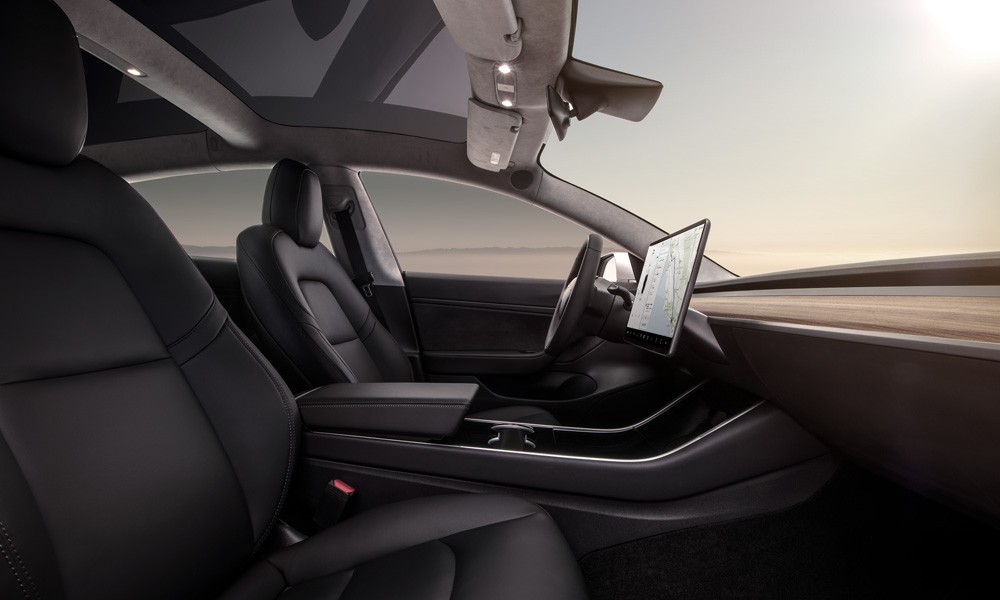 Interior of the new Tesla Model 3