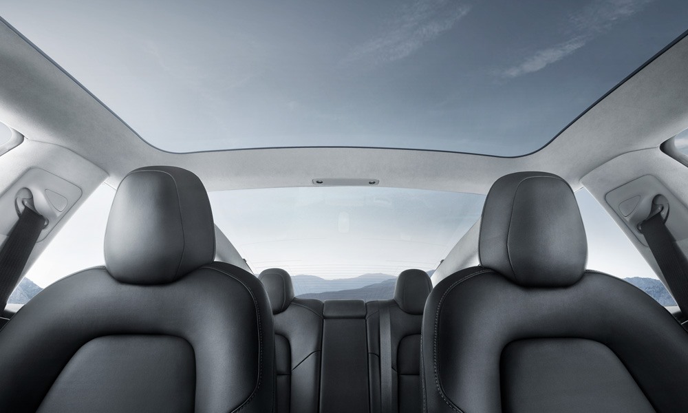 Interior of the new Tesla Model 3