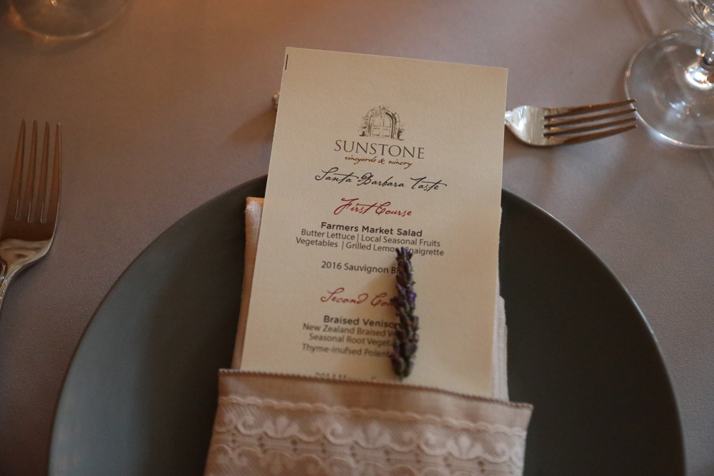 Sunstone Winery four course dinner