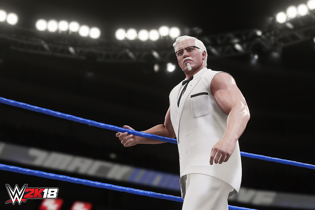 Colonel Sanders is a playable character WWE 2K18