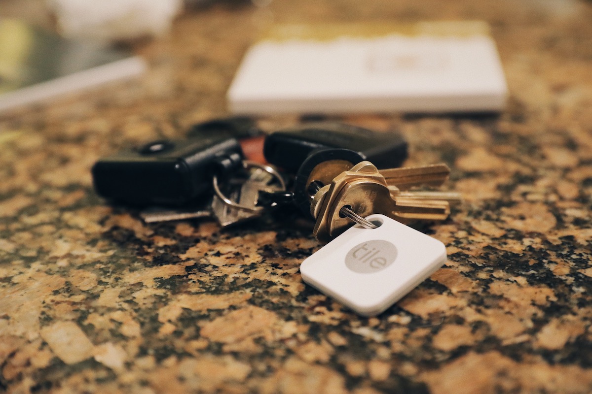 Tile Tracker on the keychain