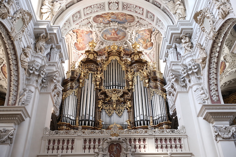 The largest pipe organ in Europe at the Cathedral of Passau.